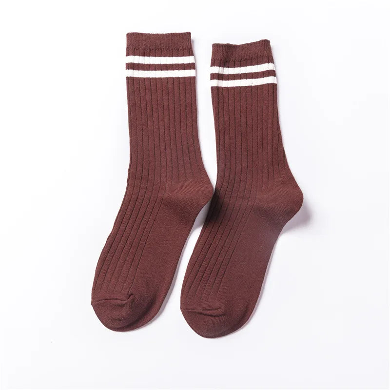 Stylish Women's Striped Long Socks | Comfortable Casual Footwear