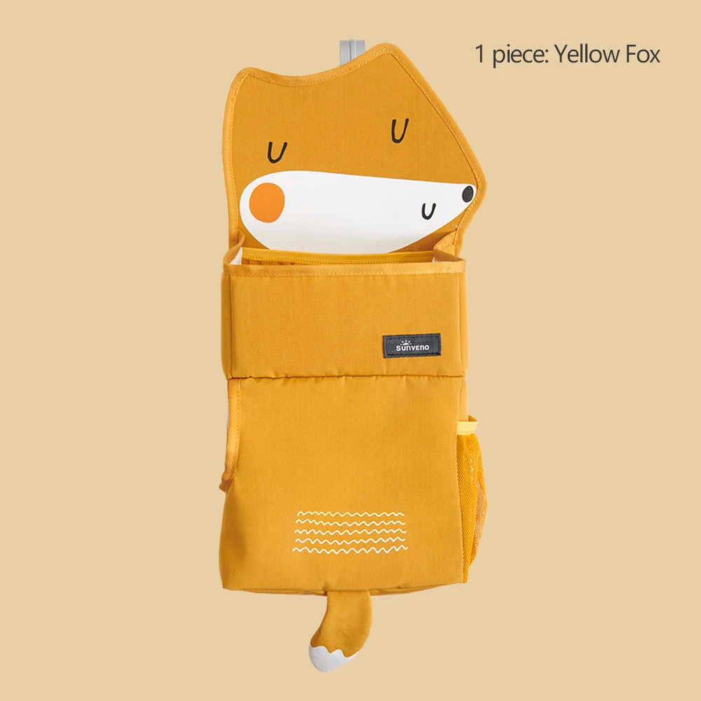 Cartoon Baby Crib Hanging Storage Bag | Multi-functional Organizer