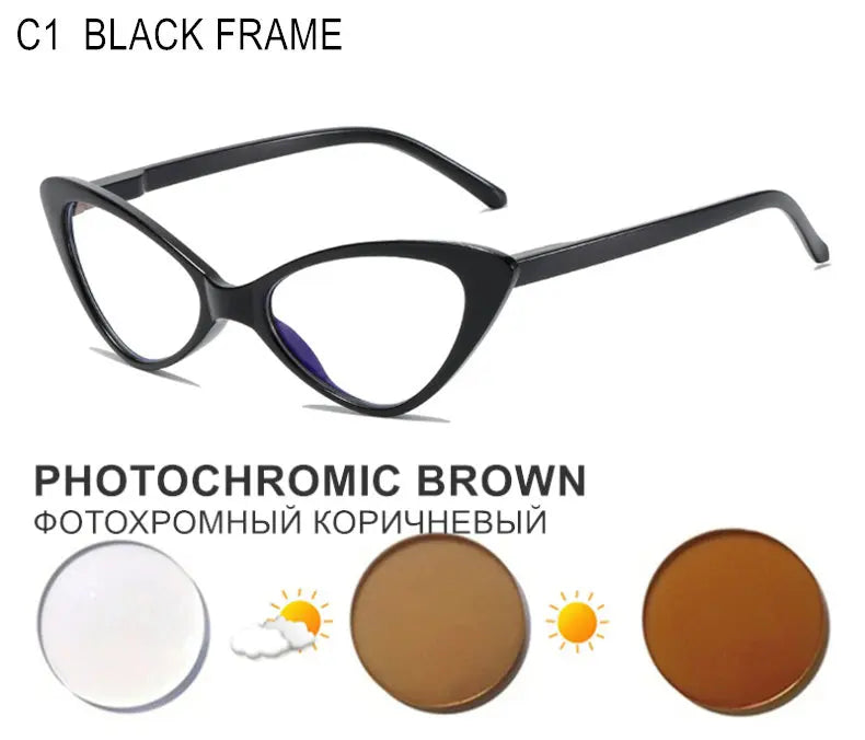 Custom Myopia Glasses with Blue Light Blocking & Photochromic Lenses