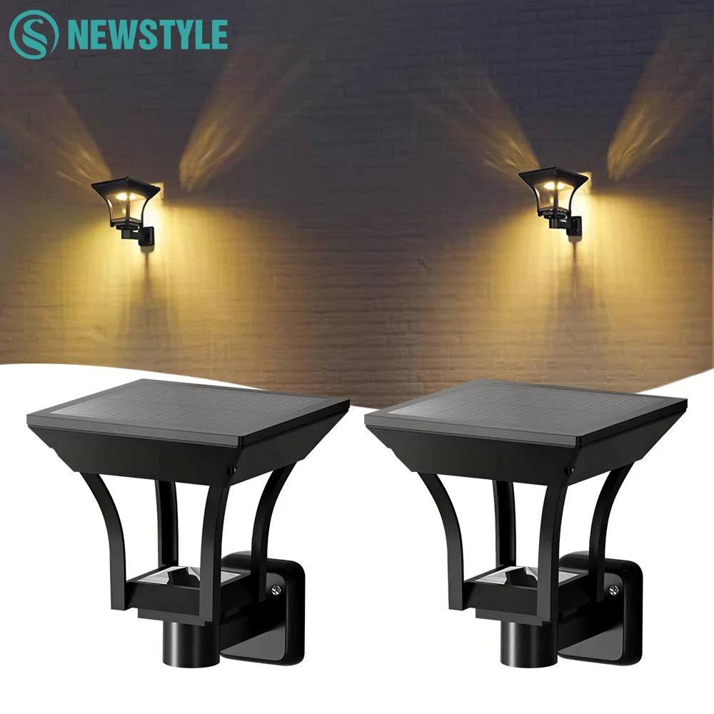 Outdoor Solar Powered Wall Lights | LED Waterproof Garden Lighting