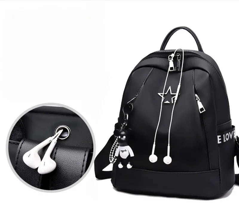 Large Capacity Women's Nylon Backpack | Stylish Casual Shoulder Bag