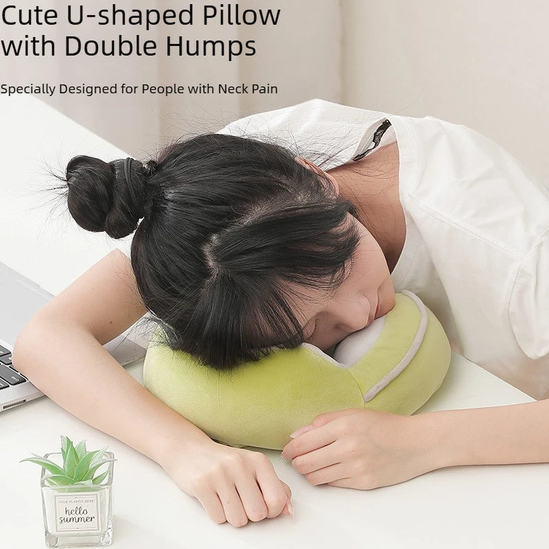Cute U-Shaped Neck Pillow | Travel & Office Cervical Support