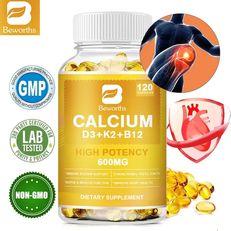 Vitamin D3 Calcium Capsules for Bone & Heart Health Support