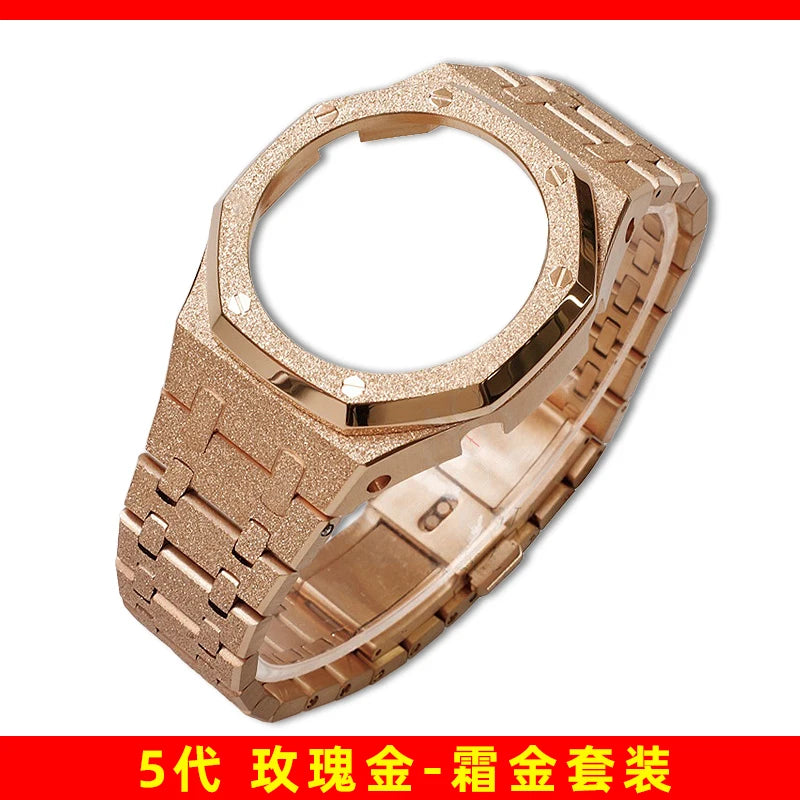 Stainless Steel Watch Case & Strap Replacement Kit | Modern Look