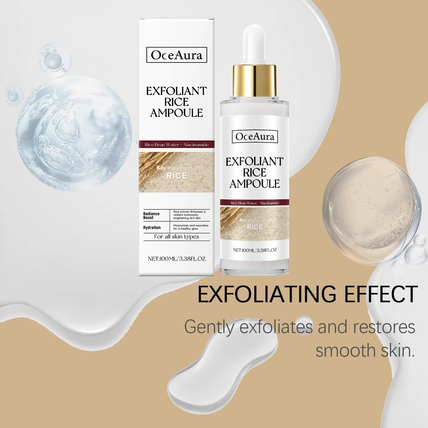 Brightening Rice Exfoliating Essence | Nourishing Skin Serum