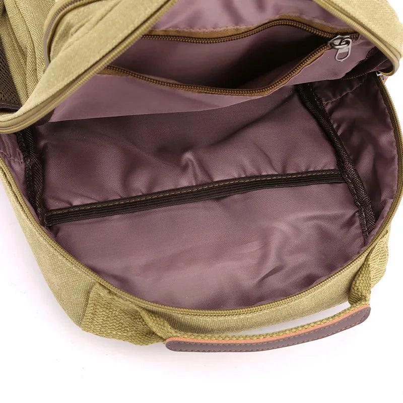 Multifunctional Canvas Chest Bag | Sleek Travel Companion