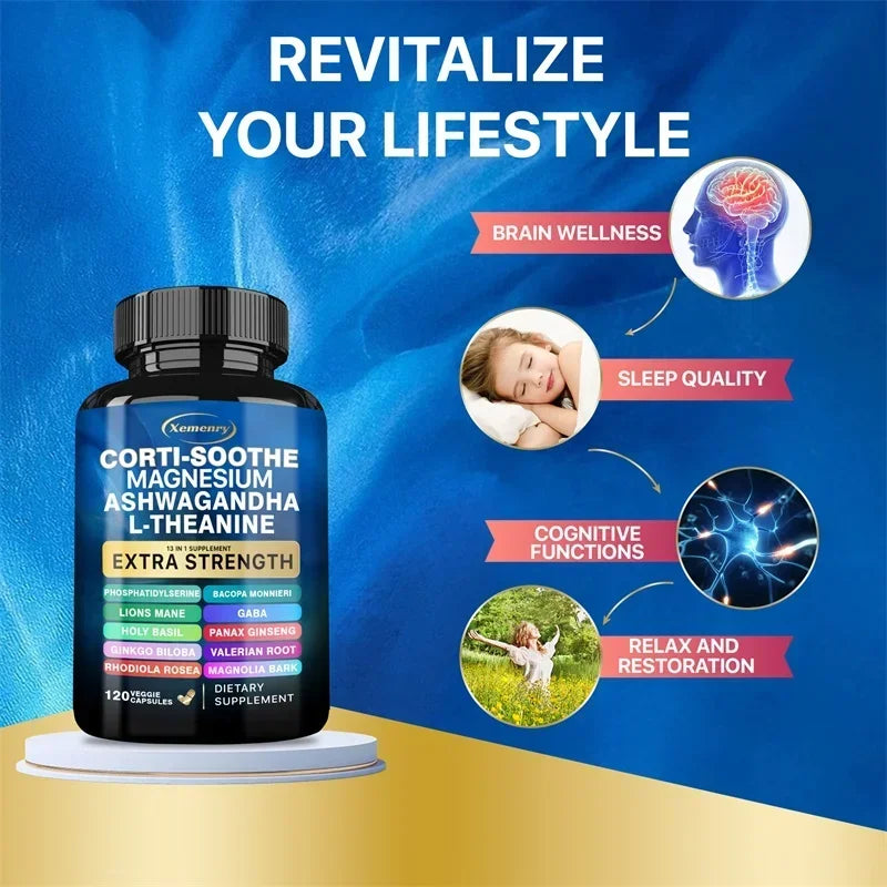 Natural Cortisol Support with Magnesium & Ashwagandha | Relaxation Aid