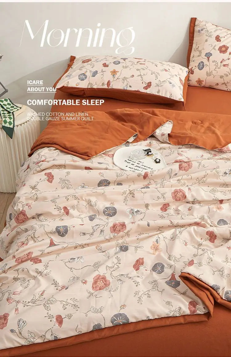 Comfortable Summer Cool Quilt Set | Lightweight Breathable Comforter