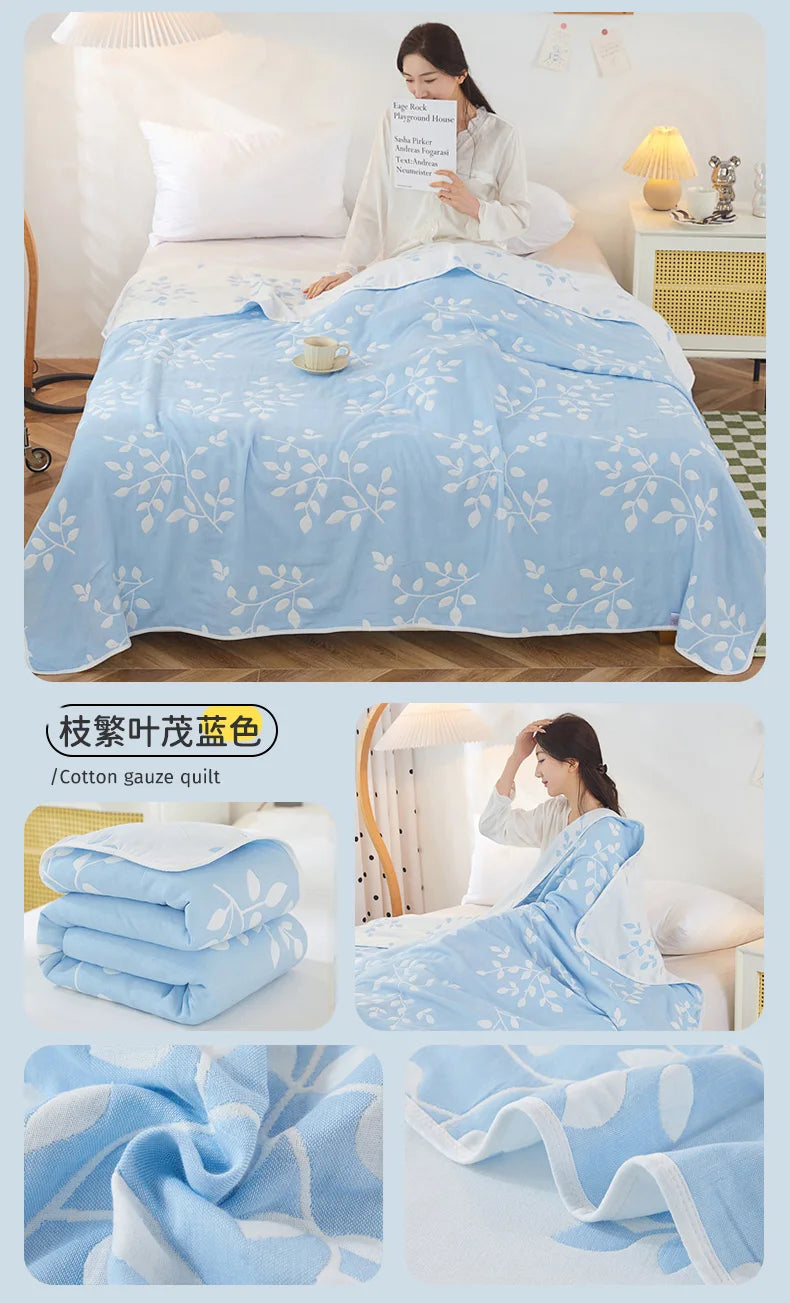 Breathable Summer Quilt | Multi-functional Cotton Towel Blanket