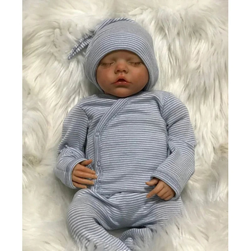 45cm Reborn Twins Sleeping Baby Doll | Realistic Silicone Toy Gift