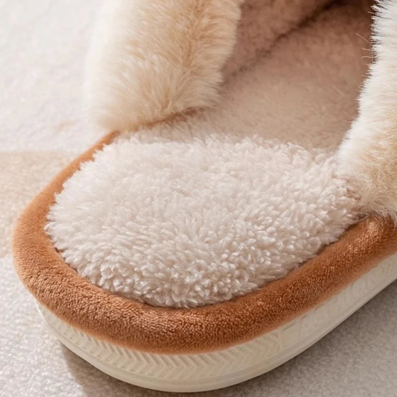 Women's Anti-Slip Plush Cotton Slippers | Cozy Warm Home Footwear
