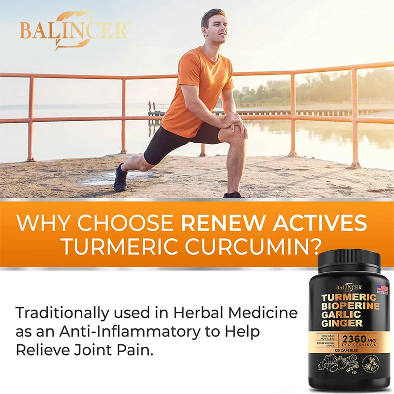 Turmeric Curcumin with Black Pepper | Vegan Joint Support Supplement