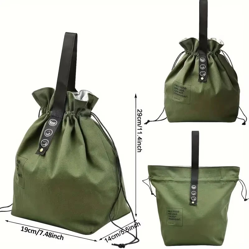 Portable Insulated Lunch Bag | Stylish Canvas Cooler Tote