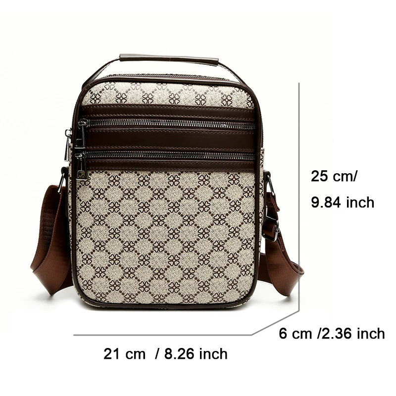 Stylish Men's Crossbody Bag | Casual Leather Messenger Sling Pack
