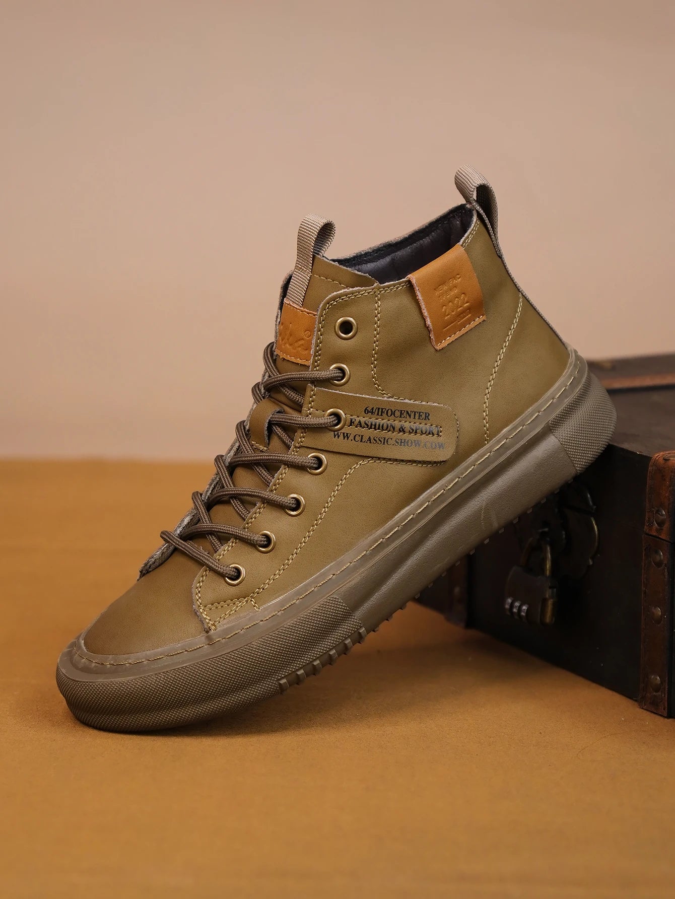 Men's High-Top Fashion Sneakers | Trendy Autumn & Winter Shoes