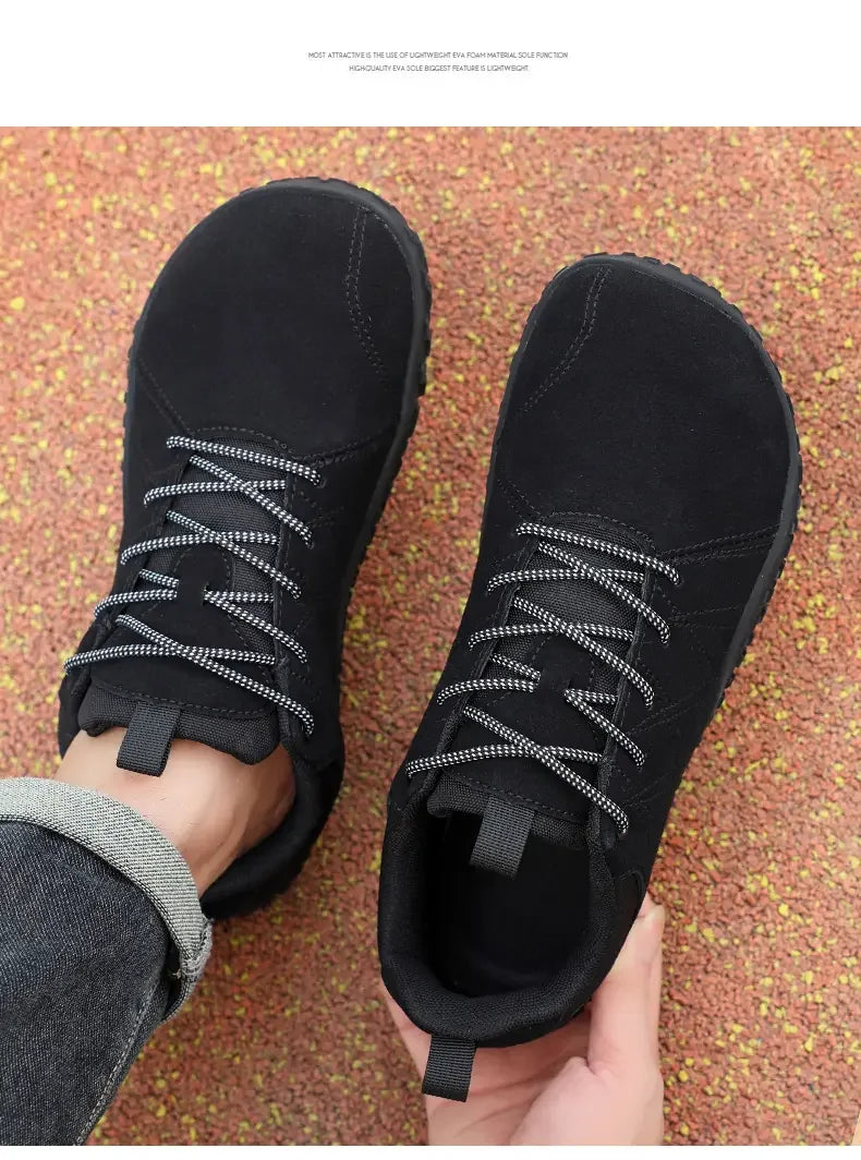 High Quality Leather Sports Shoes for Wide Feet | Anti-Slip Design