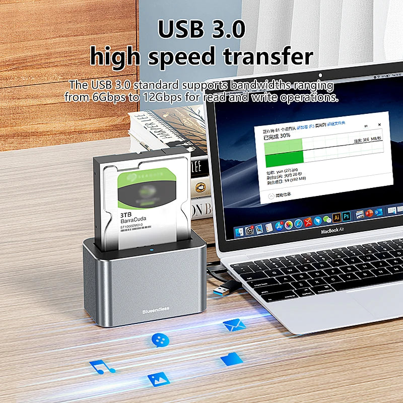 2.5/3.5 Inch SAS/SATA Hard Disk External Case | USB 3.0 Docking Station