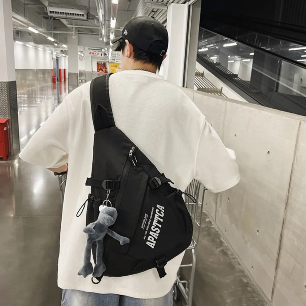 Trendy Portable Nylon Crossbody Bag for Travel & Sports