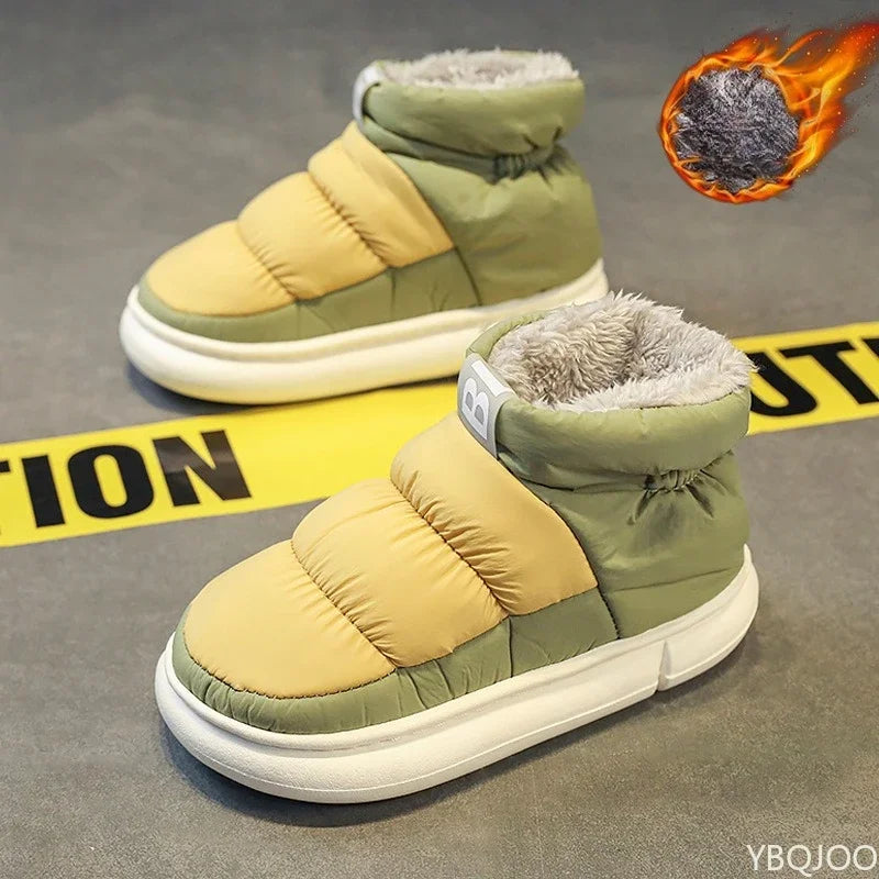 Men's Warm Plush Snow Boots | Cozy Mid-Calf Winter Footwear