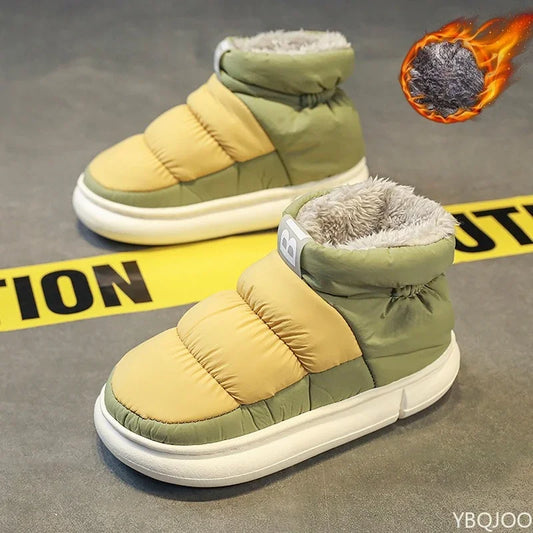 Botas de Nieve de Peluche Cálidas para Hombre | Calzado de Invierno Cómodo de Media Caña