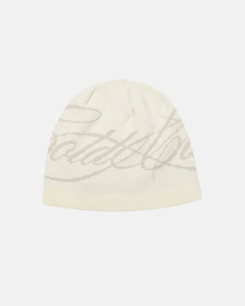 Unisex Letter Patch Knitted Beanie | Trendy Hip Hop Winter Hat