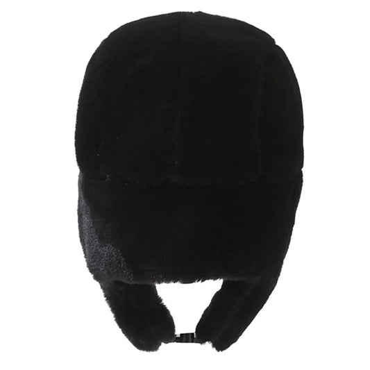 Gorro con orejeras de felpa grueso unisex | Cálido de invierno a prueba de viento