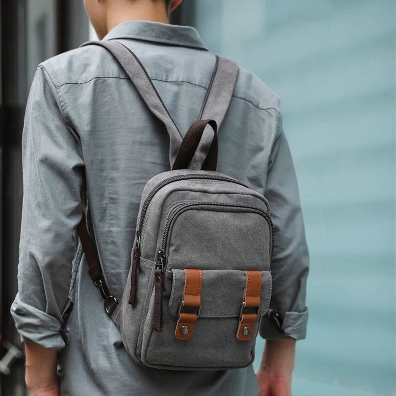 Stylish Mini Vintage Canvas Backpacks for Everyday Use