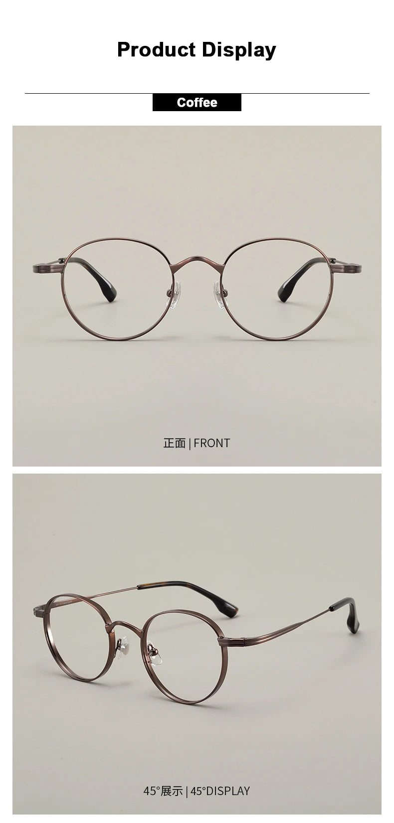Stylish Adjustable Titanium Eyeglasses | Unisex Vintage Frames