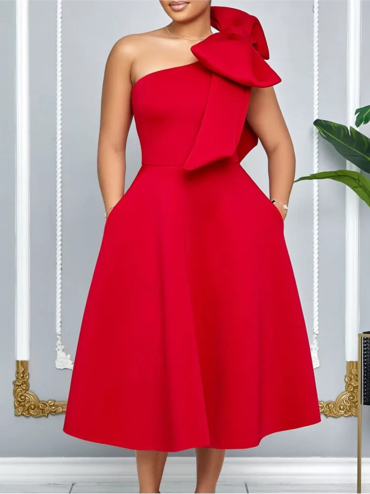 Elegant One Shoulder Dress for Women | Luxurious Summer Fashion