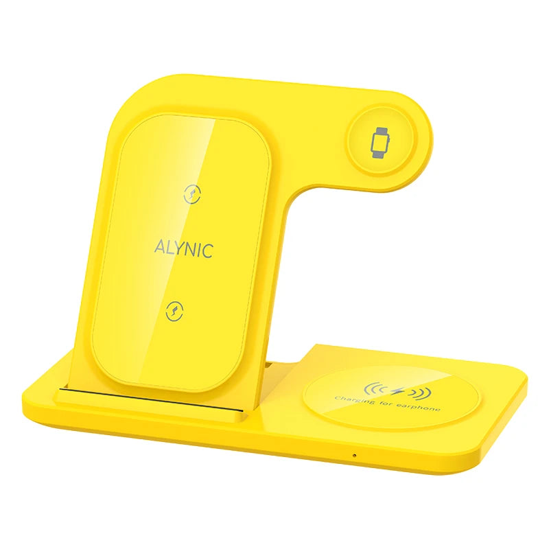 30W Foldable 3-in-1 Wireless Charging Station | Fast Qi Charger