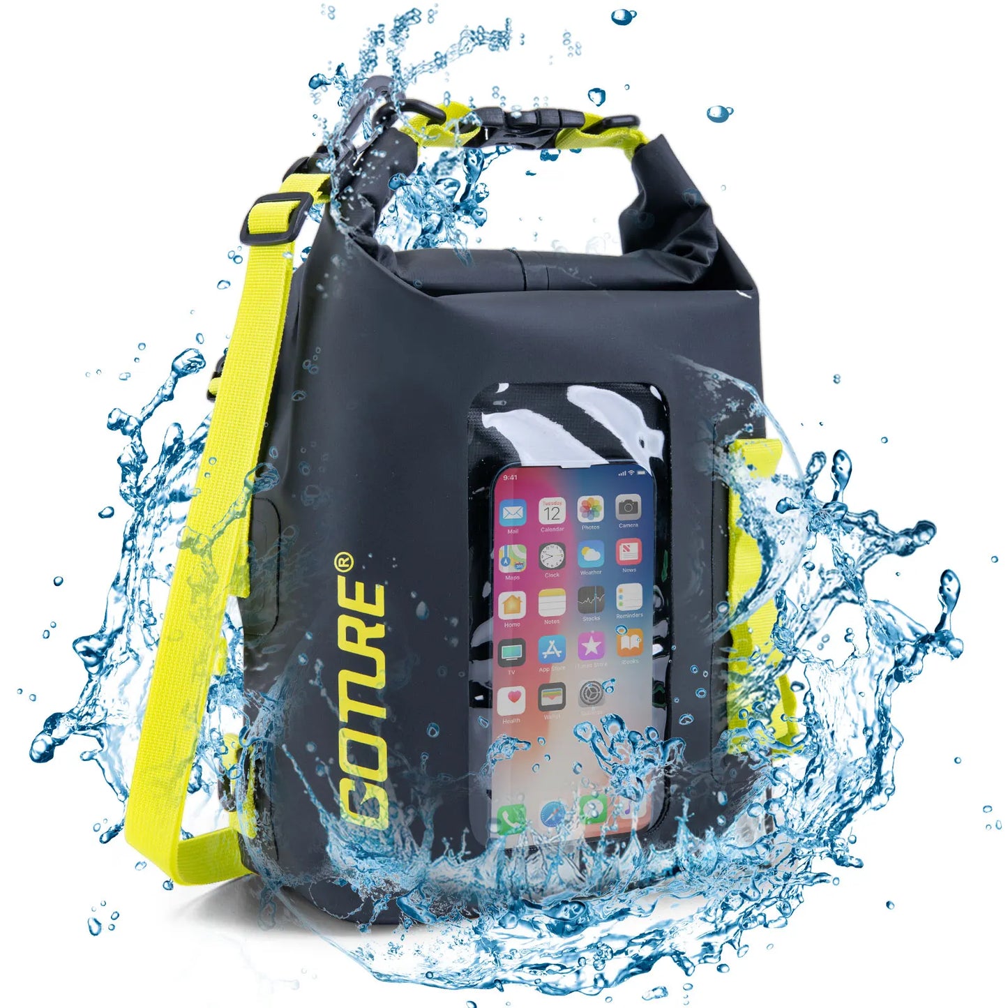5L Waterproof Dry Bag with Touchscreen Window for Outdoor Fun