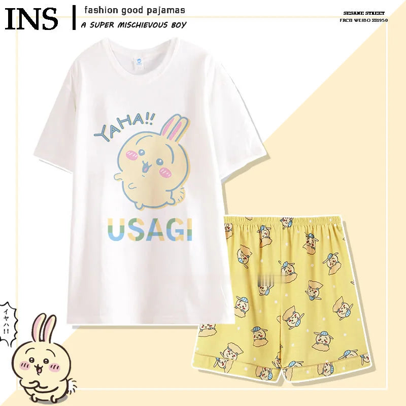 Cute Cartoon Pattern Summer Pajamas for Relaxed Comfort
