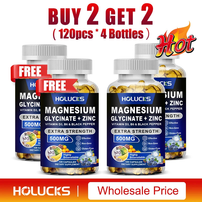 Magnesium Glycinate & Zinc Supplement | Optimize Sleep & Stress Relief