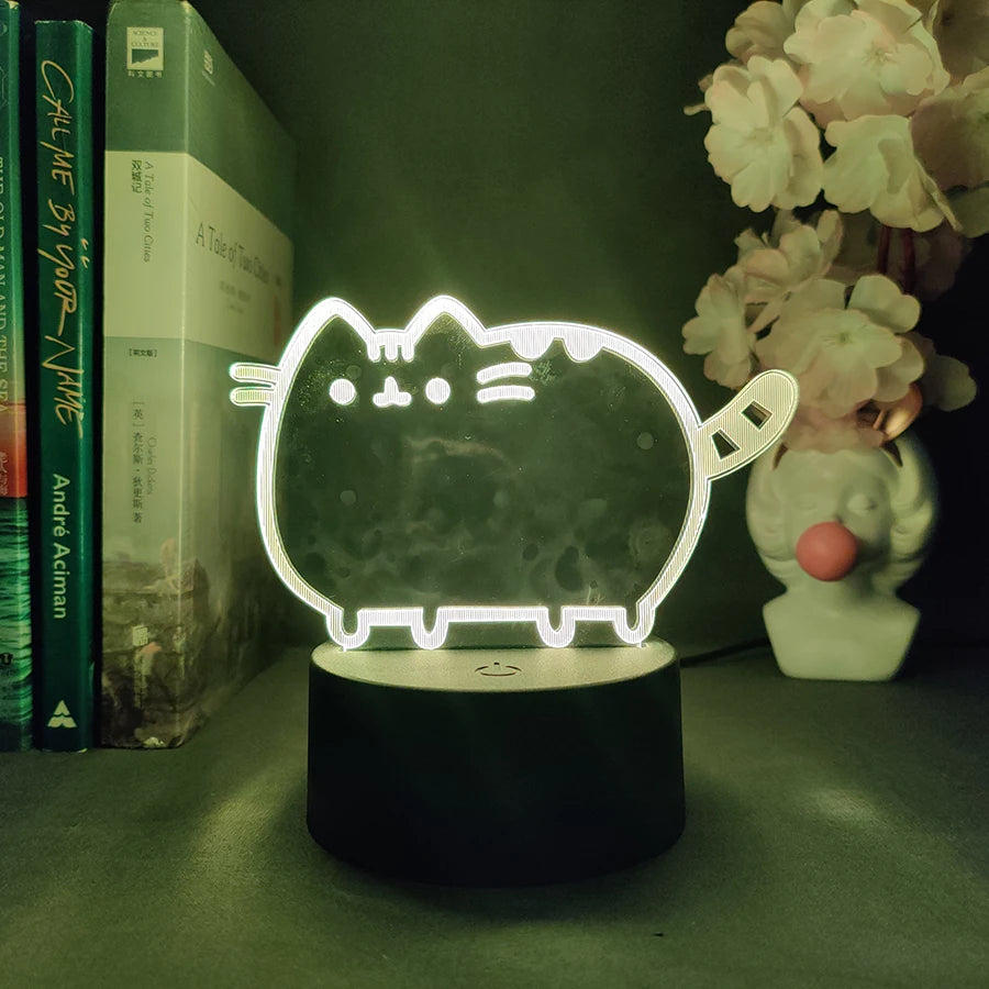 Cute 3D Cat Illusion Lamp | Adorable Nightlight for Cozy Spaces