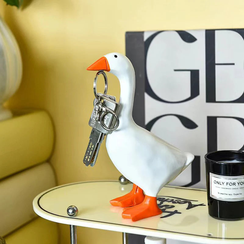 Cute Goose Key Storage Rack | Quirky Office Desk Decor