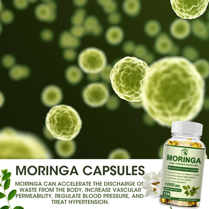 Organic Moringa Oil Capsules for Metabolism & Inflammation Relief