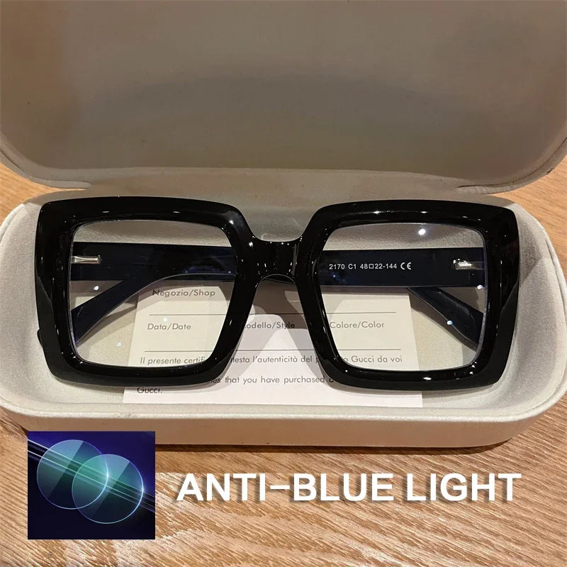 Stylish Square Reading Glasses with Anti Blue Light Protection