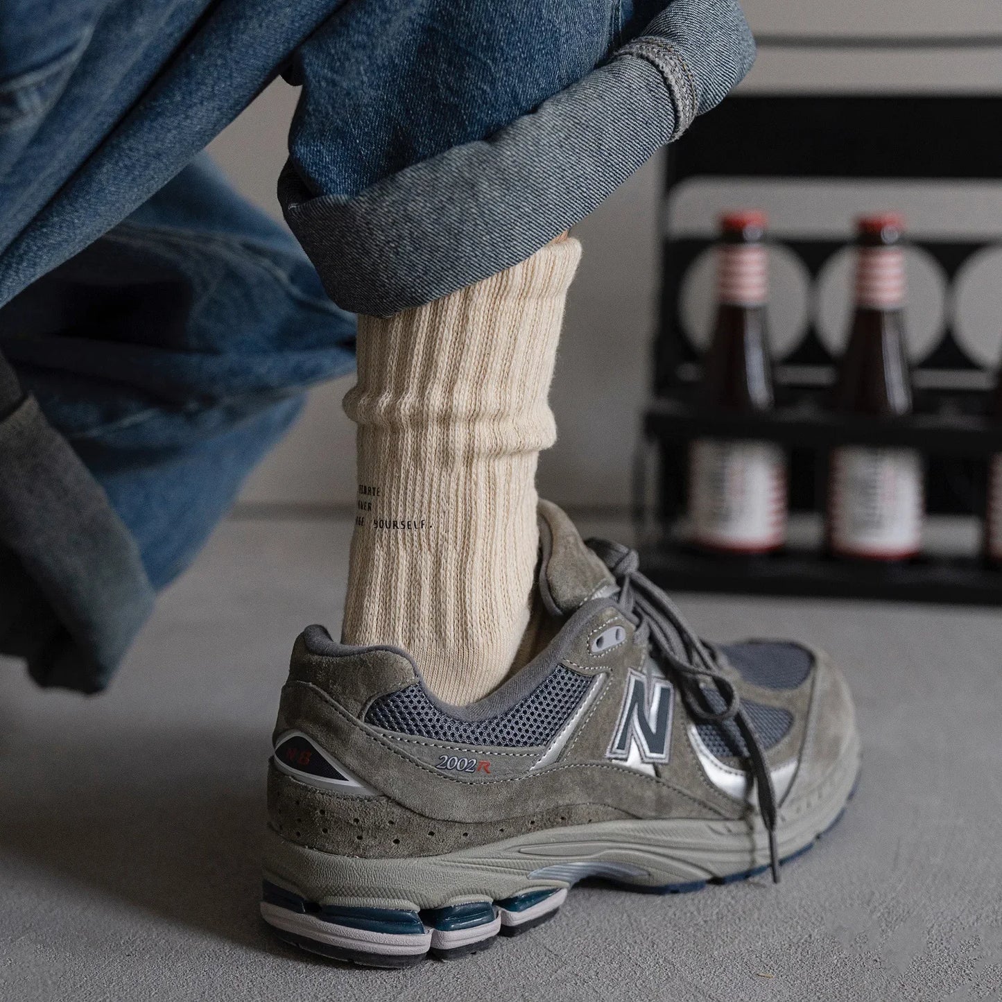 Men's Vintage Knitted Medium Tube Sports Socks | Thick Comfort
