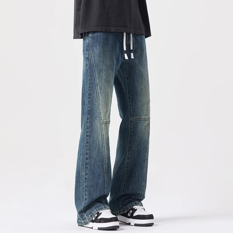 Men's Flared Boot Cut Jeans | Comfortable Vintage Casual Trousers