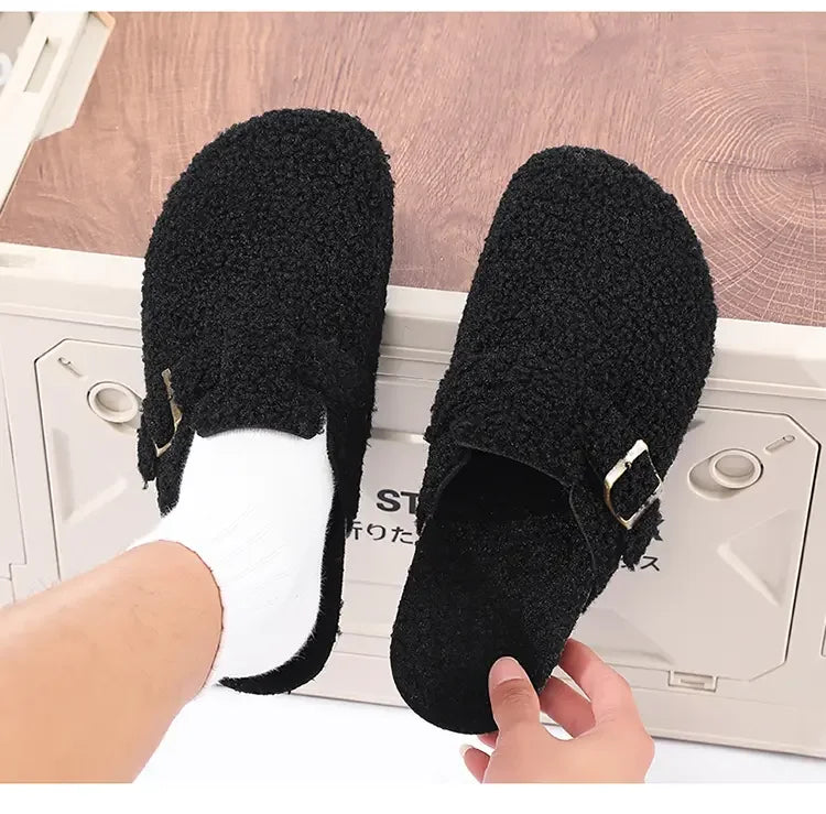 Cozy Unisex Plush Cotton Slippers | Non-Slip Winter House Shoes