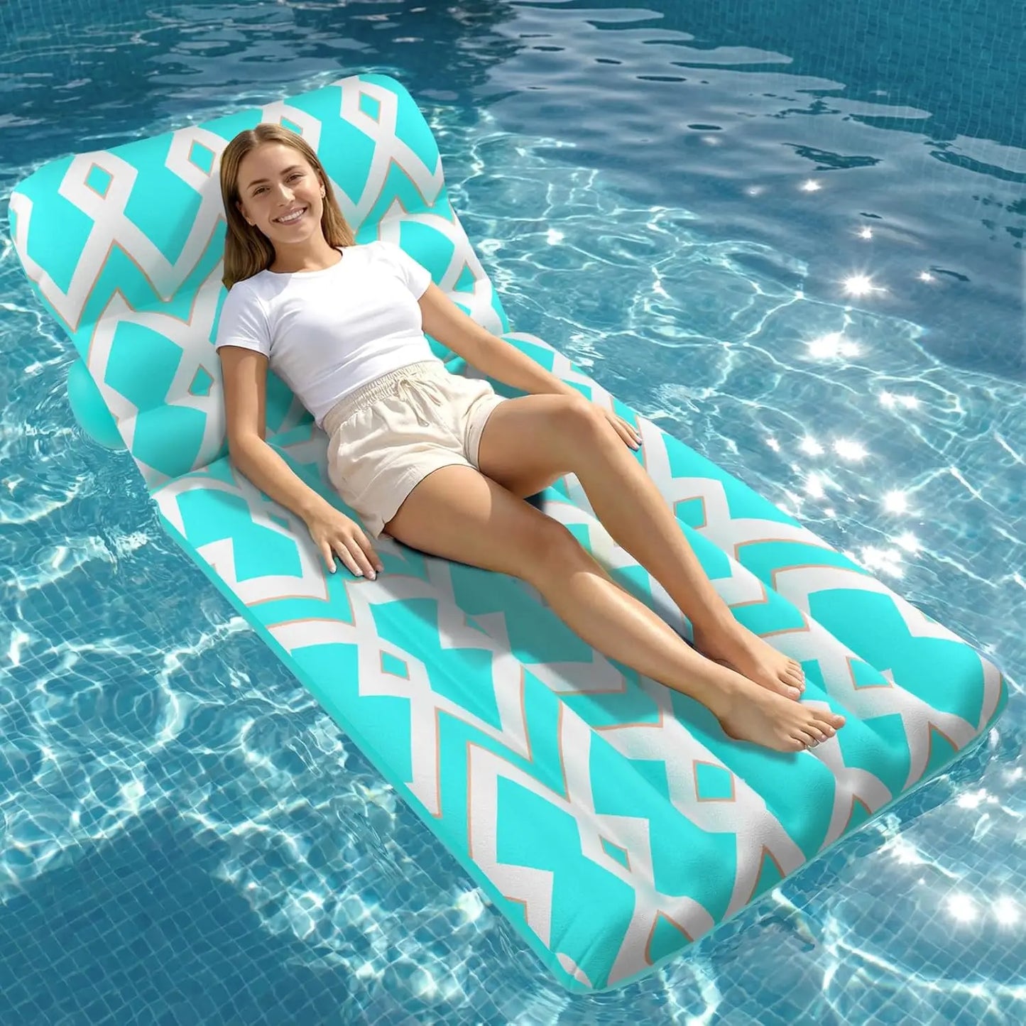 Ultra-Comfort Inflatable Pool Float for Adults | Adjustable Lounge Chair