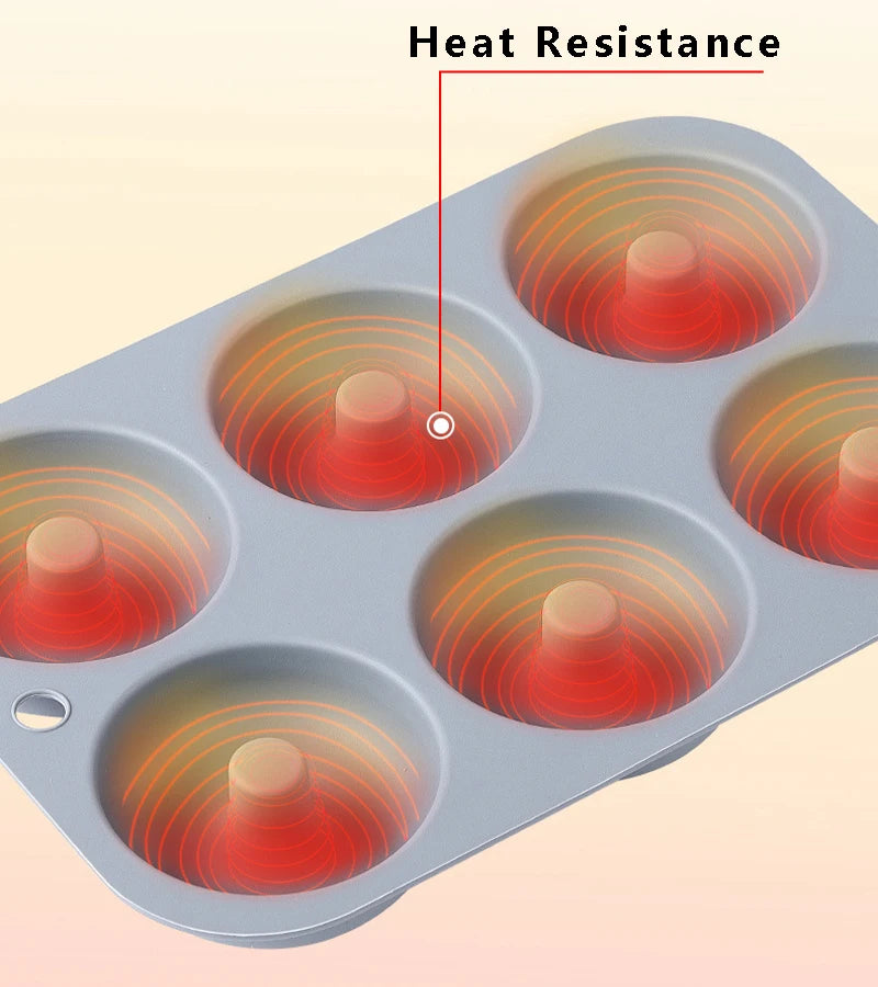 Silicone Non-Stick Donut and Muffin Baking Mold Tool