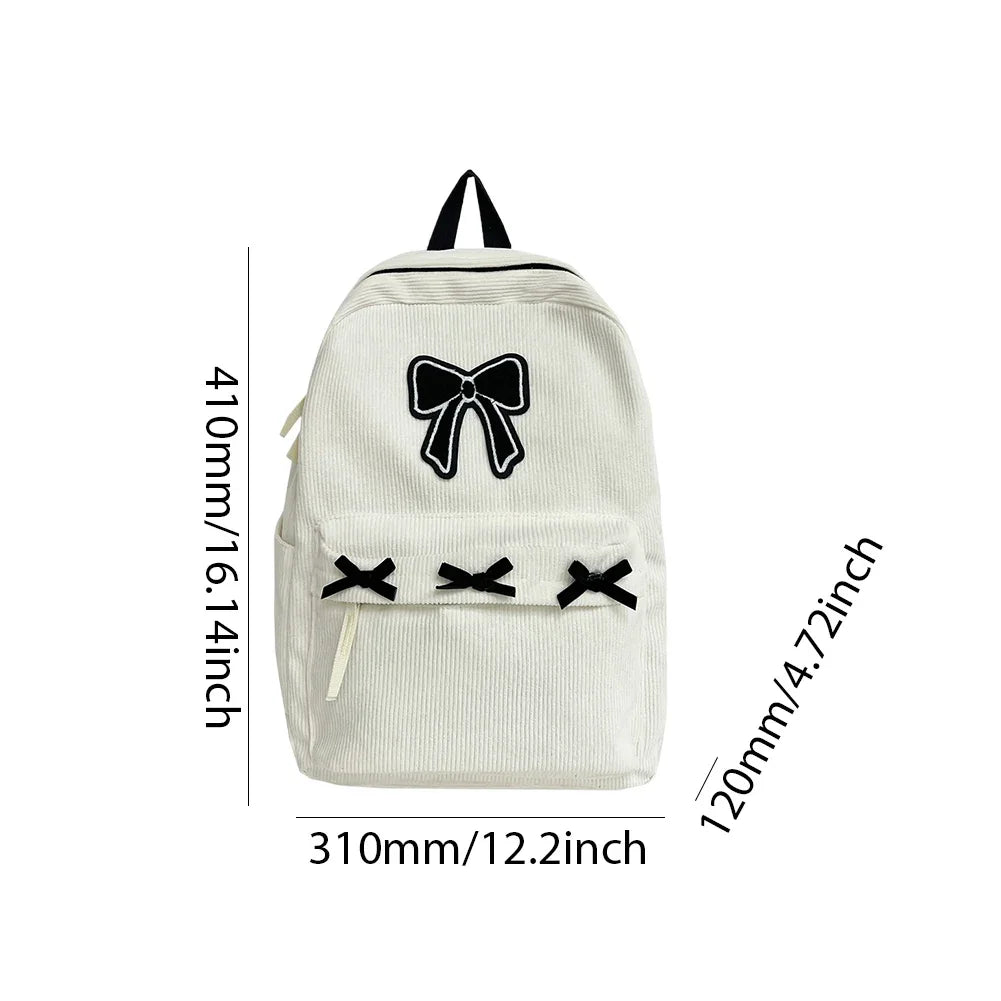 Cute Bowknot Aesthetic Backpack | Trendy School & Travel Bag