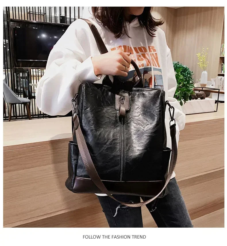 Women's Fashion Leather Backpack | Stylish Travel Bag for All Occasions