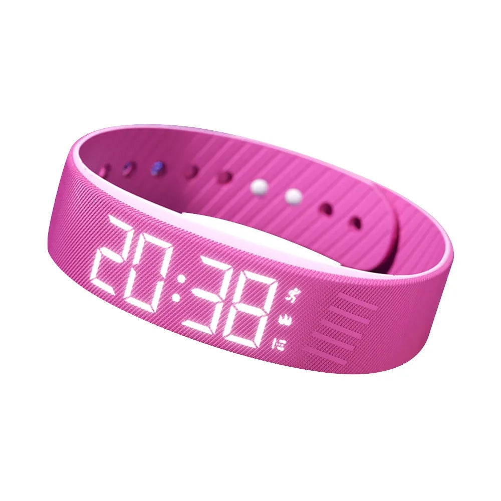 Adjustable Silicone Snooze-proof LED Alarm Clock Bracelet
