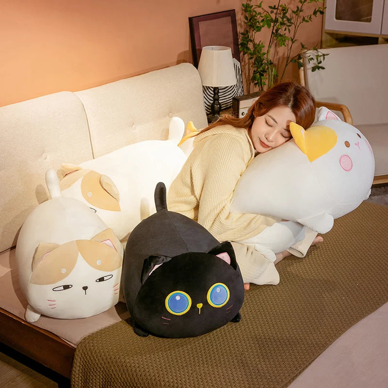 Cute Kawaii Cat Plush Toys | Soft Plush Sleep Pillow Cushion