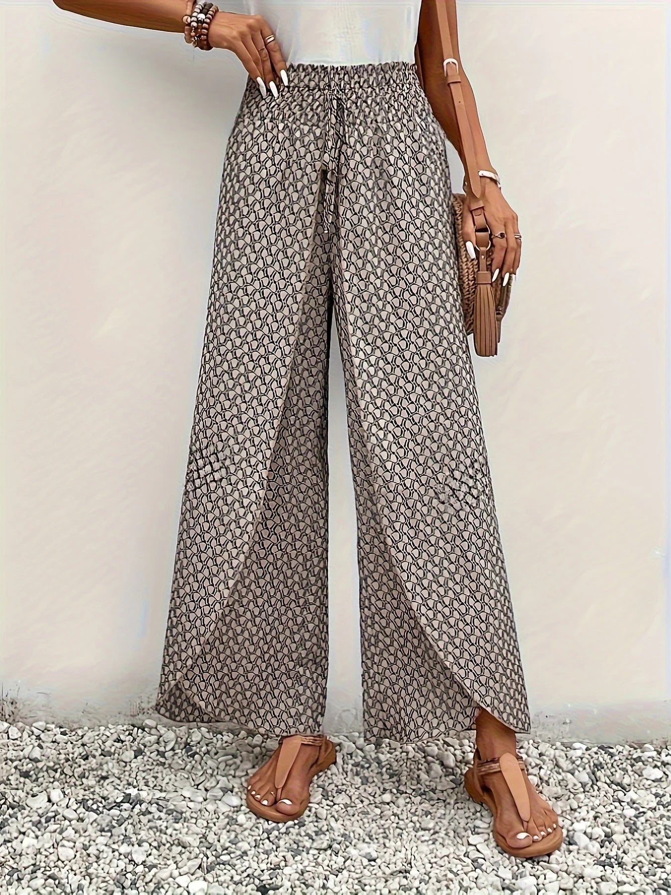 Elegant Wide Leg Pants for Women | Casual Beach Vacation Trousers
