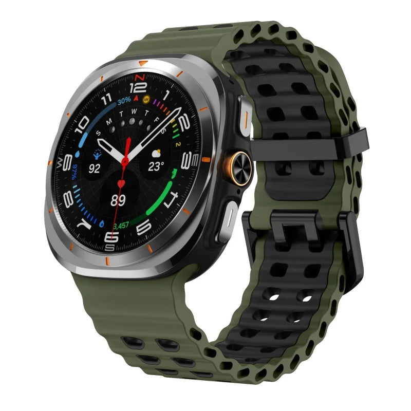 Silicone Sports Strap for Galaxy Watch | Breathable Marine Band