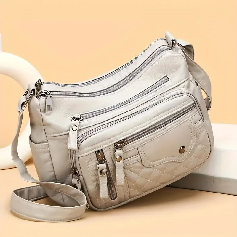 Vintage Faux Leather Messenger Bag for Women | Stylish & Functional