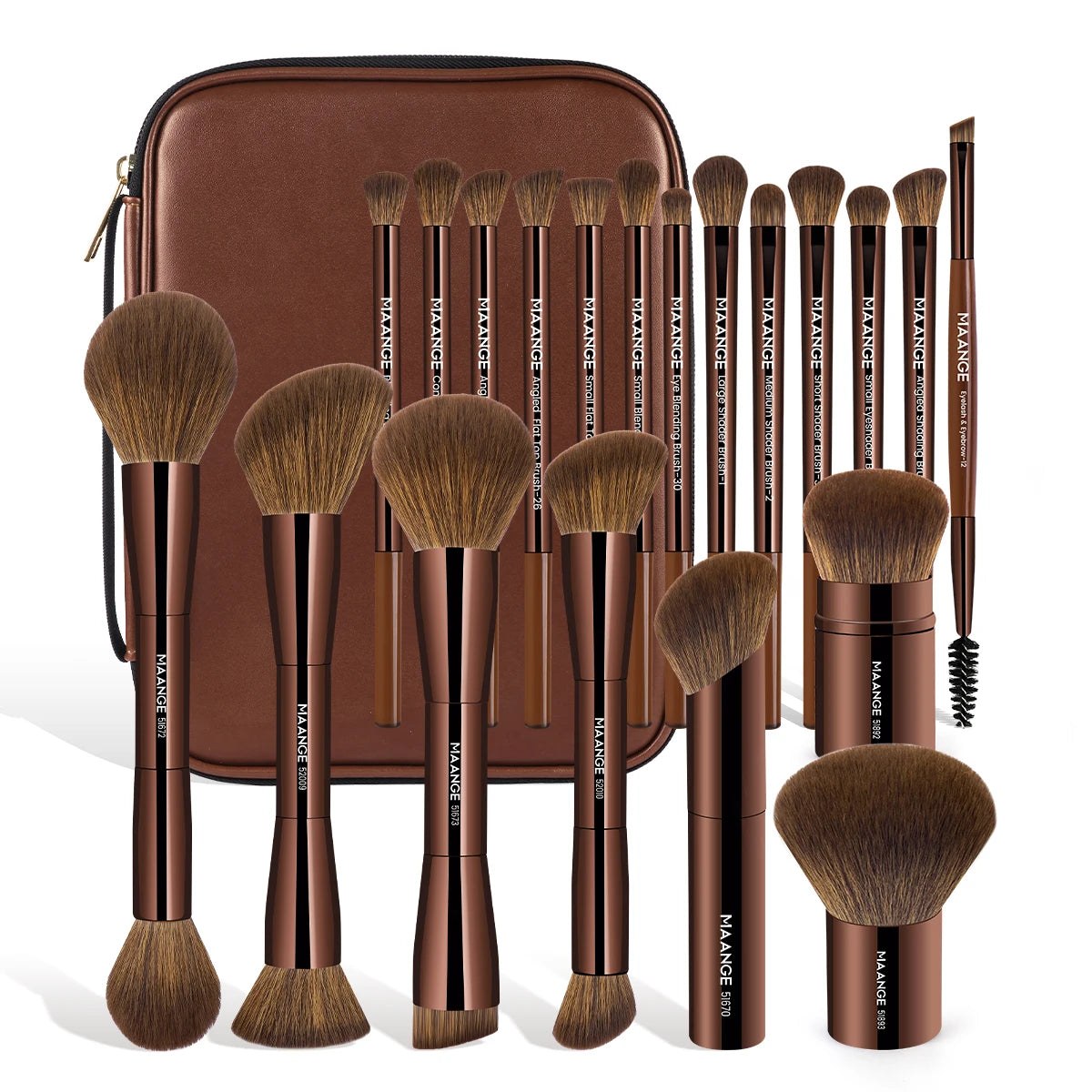20pcs Professional Makeup Brush Set with Storage Bag | Essential Beauty Tools